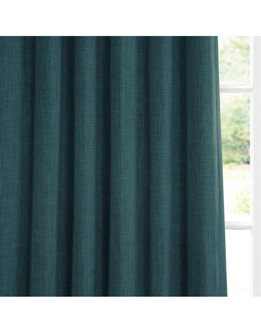 HPD Half Price Drapes Room Darkening Curtains 120 Inches Long 1 Panel BOCH-LN18523-120 Slate Teal