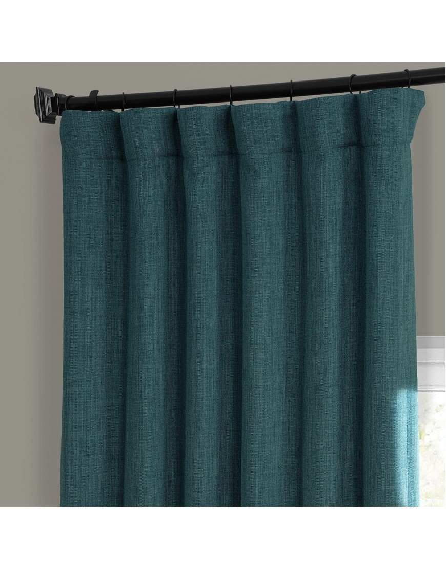 HPD Half Price Drapes Room Darkening Curtains 84 Inches Long 1 Panel BOCH-LN18523-84 Slate Teal
