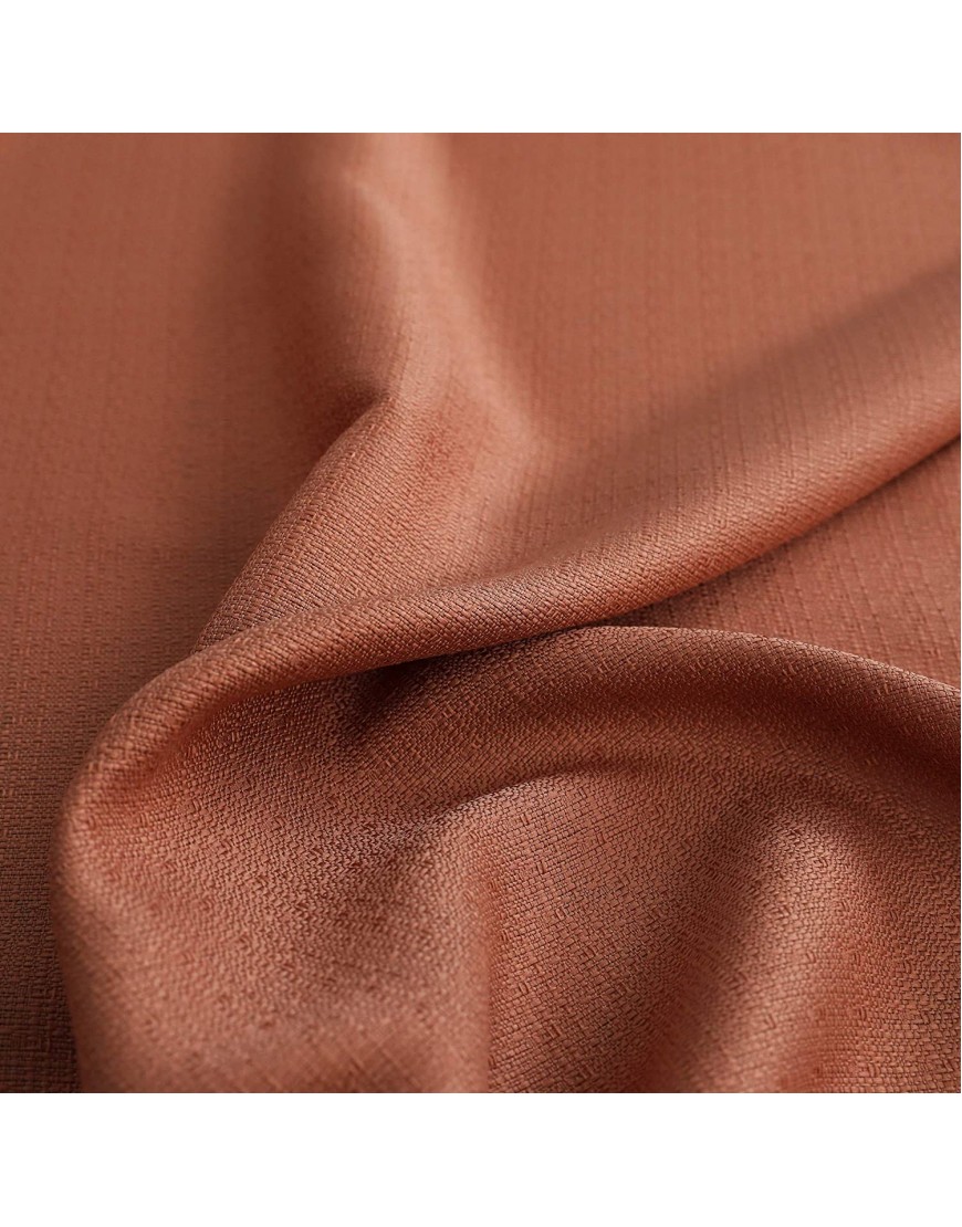 Terracotta Boho Curtains 84 Inch Length for Living Room 2 Panels Sets Grommet Window Light Filtering Semi Sheer Drapes Rust Red Burnt Orange Curtains for Bedroom Brown Red 7FT Inches Long