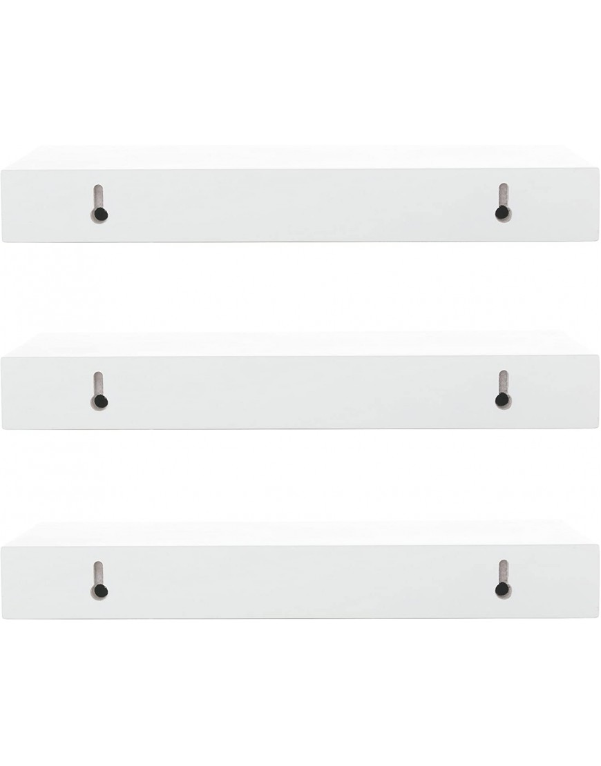 Kiera Grace Modern Floating-Shelves Pack of 3 White 3 Count