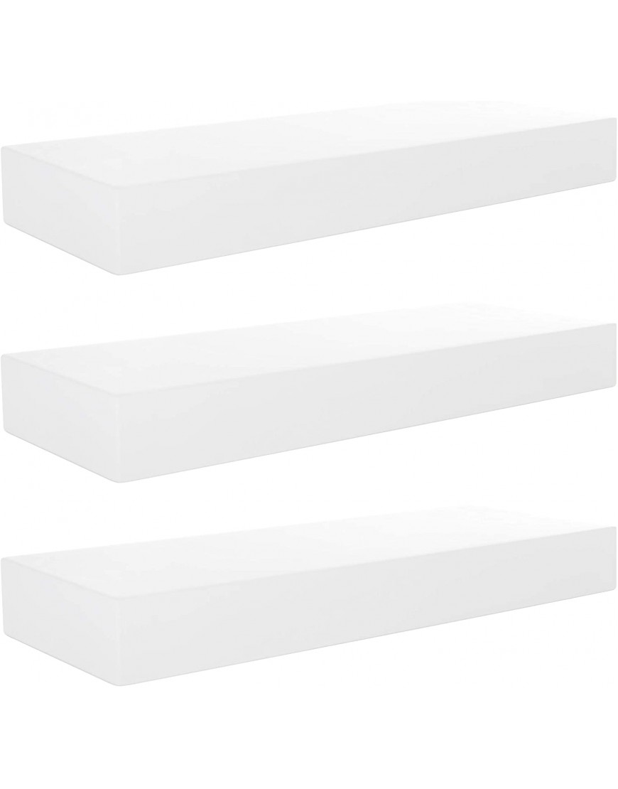 Kiera Grace Modern Floating-Shelves Pack of 3 White 3 Count