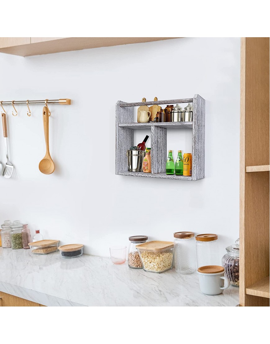 Tectocker-DOU Bathroom Floating Shelves | Multifunctional Durable and Modern Home Décor | Easy to Install Wall Mounted Shelves for Multiple Storing Purposes | Perfect for Office and Home Use White