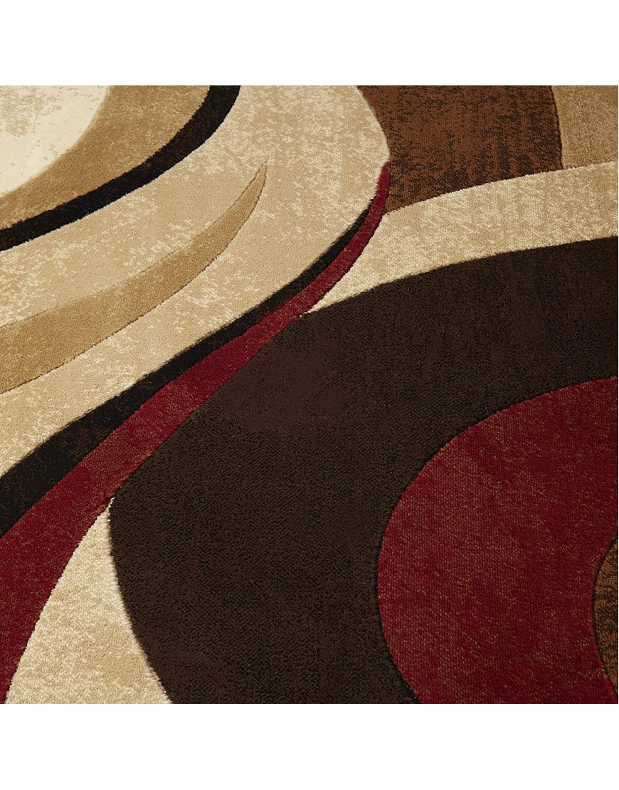 Home Dynamix Tribeca Slade Modern Area Rug Abstract Brown Red 7'10x10'6