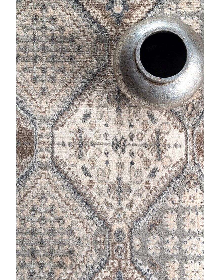 nuLOOM Becca Vintage Tile Area Rug 4' x 6' Grey