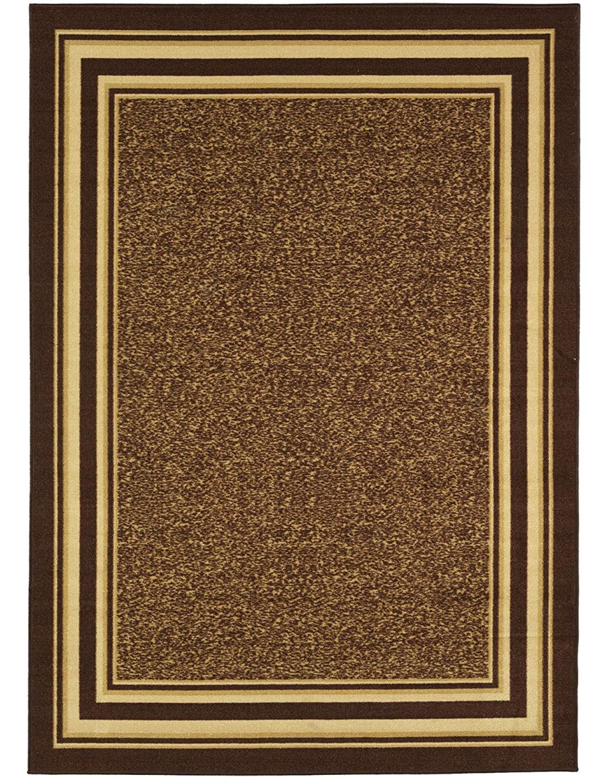 Ottomanson Brown Ottohome Collection Contemporary Bordered 3'3 x 5'