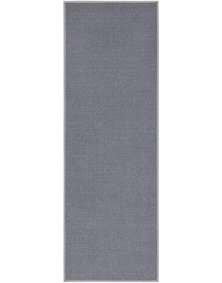 Ottomanson Oscar Collection Rubberback Runner Rug 20 x 59,Grey