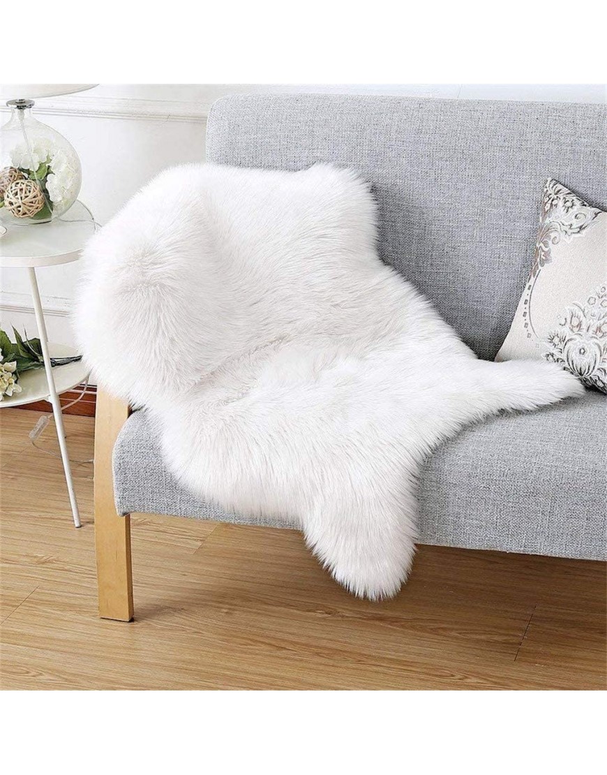 QHWLKJ Faux Sheepskin Fur Rug Soft Fluffy Carpets Chair Couch Cover Seat Area Rugs for Bedroom Sofa Floor Living Room