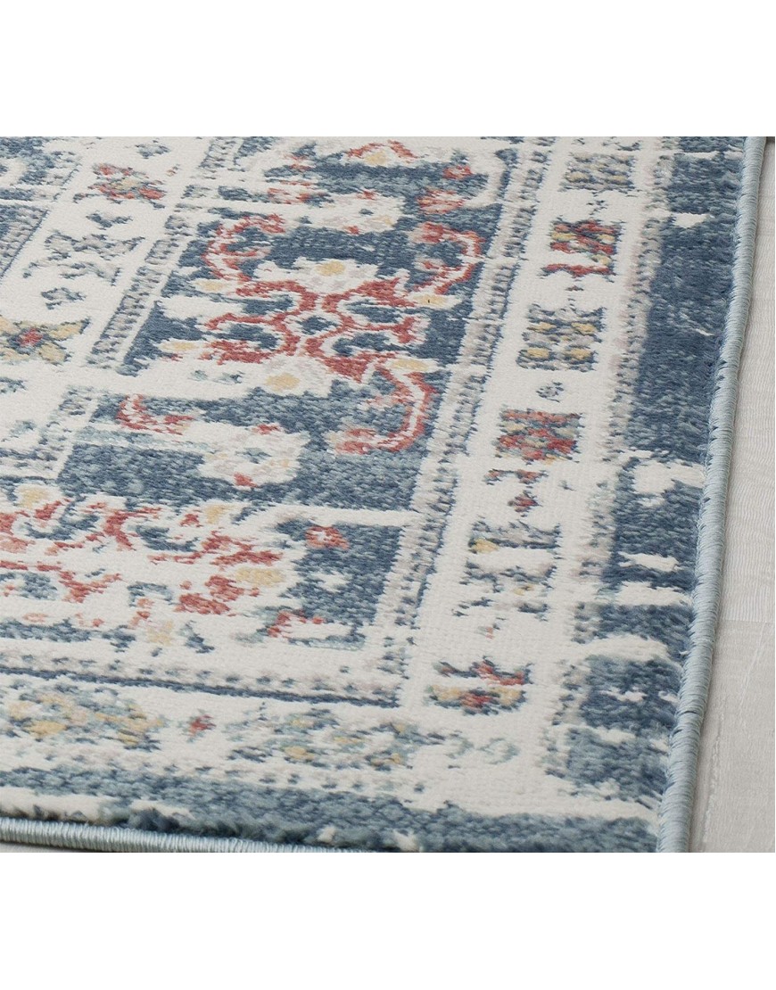 Rugs America Gallagher GL55C Prussian Sundara Vintage Transitional Blue Distressed Non-Shedding Living Room Bedroom Dining Home Office Area Rug 8'x10'