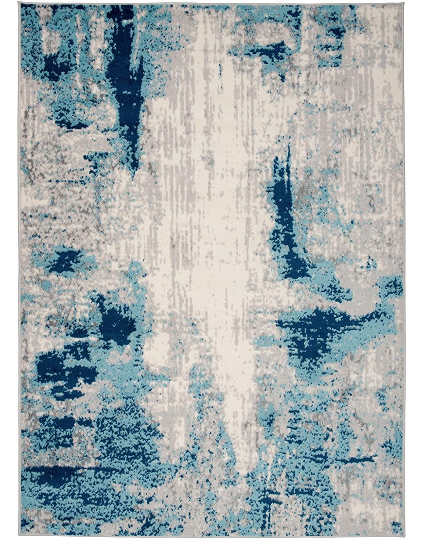 Rugshop Sky Collection Whimsical Abstract Area Rug 5' x 7' Blue