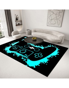Wusan Doormats Area Rugs Controller Gamepad Carpets for Gamer Boys Bedroom 3D Printed Player Home Decor Non-Slip Crystal Floor Mat 35.4inx23.9in