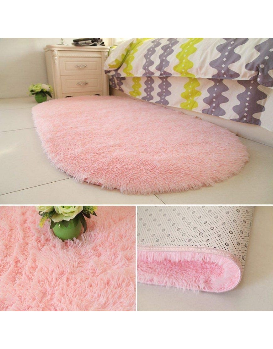 YOH Fluffy Pink Area Rugs for Bedroom Girls Rooms Kids Rooms Nursery Decor Mats 2.6’x5.3’