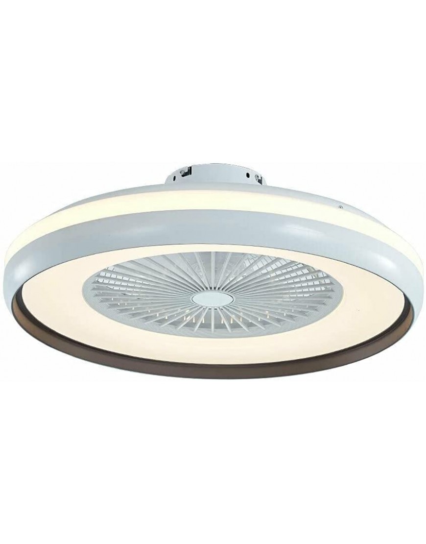 23 Inch Modern  Creative LED Remote Ceiling Fan with Light Enclosed Invisible Blades Ceiling Fans Ceiling Lighting Fixture Flush Mount Remote Control 3 Color 3 Speed Changeable Timing