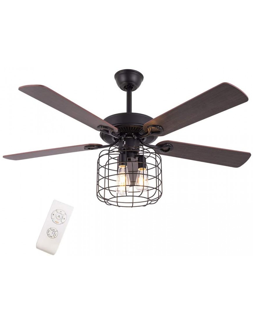 52 Inch Modern Ceiling Fan with Light Ceiling Fan Chandelier with Remote Control 3 Speed Reverse Function without Light Source E26 Suitable for Living Room Bedroom Dining Room