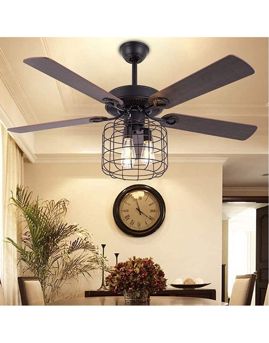 52 Inch Modern Ceiling Fan with Light Ceiling Fan Chandelier with Remote Control 3 Speed Reverse Function without Light Source E26 Suitable for Living Room Bedroom Dining Room