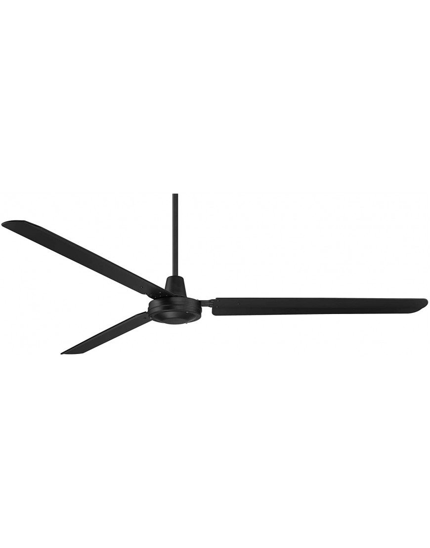 72 Velocity Modern Large 3 Blade Indoor Outdoor Ceiling Fan with Wall Control Matte Black Metal Damp Rated Patio Exterior House Home Porch Living Room Gazebo Garage Barn Roof Casa Vieja