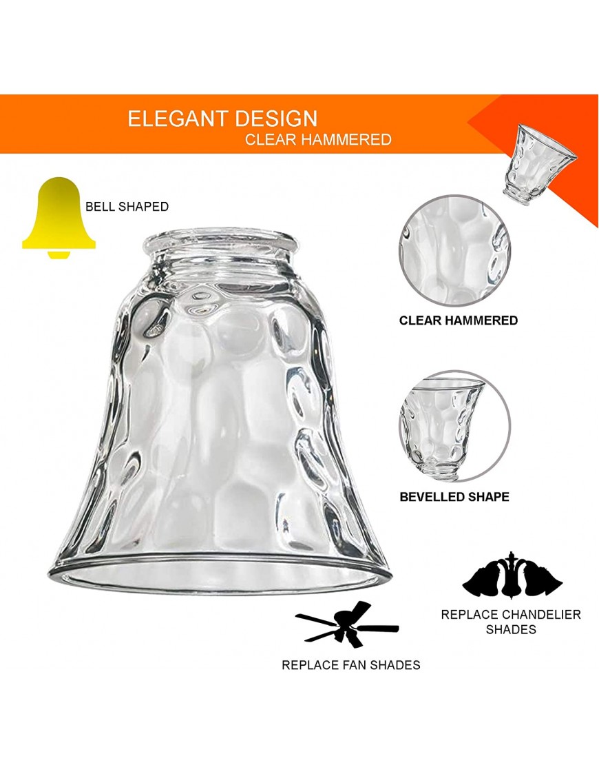 Ceiling Fan Light Covers Ceiling Fan Globes Replacement Glass Light Fixture Replacement Glass Dysmio Lighting Replacement Shade Height: 4.75 Depth: 4.75 Width: 4.9 Fitter Size 2.25 4 Pack