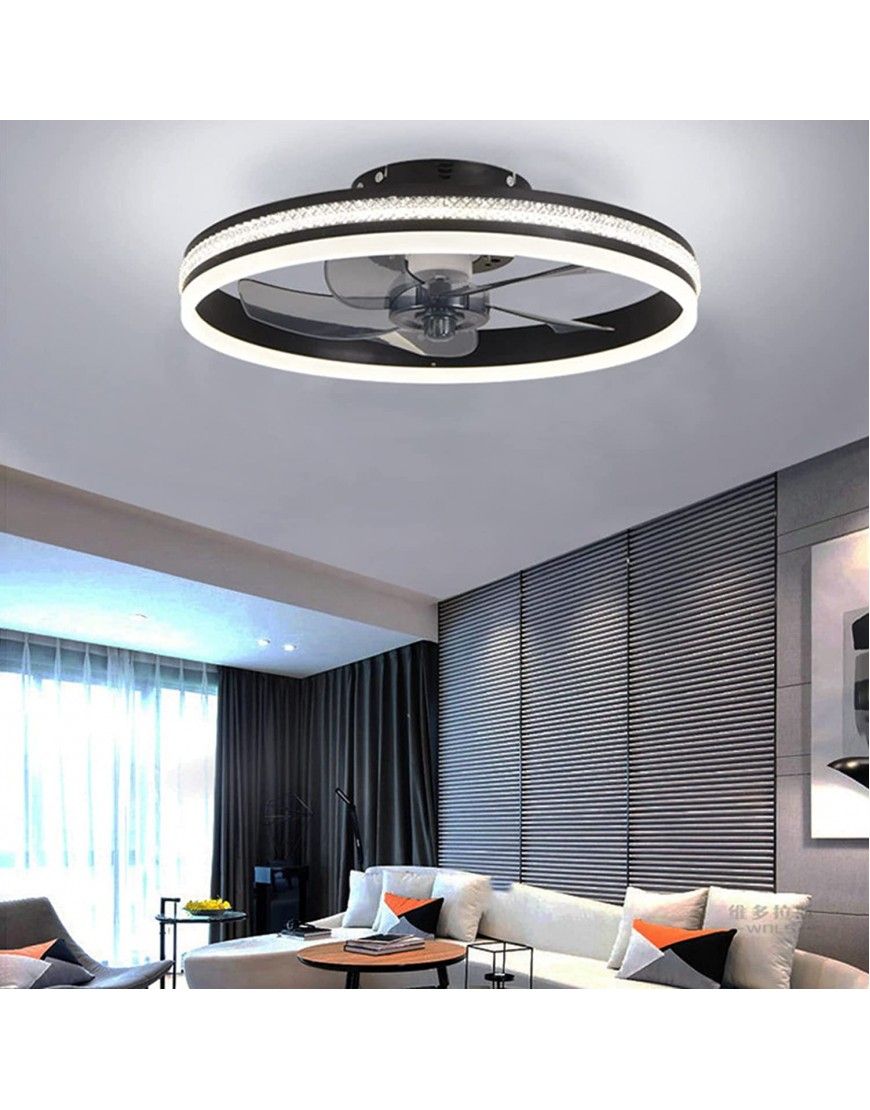 DMXM Ceiling Fan with Light Remote Control LED Dimmable 3-Color Lighting Modes 3-Lever Wind Speeds 20 inch 32W Low Profile Semi Enclosed Mute Fan Lights for Kitchen Living Bed Room