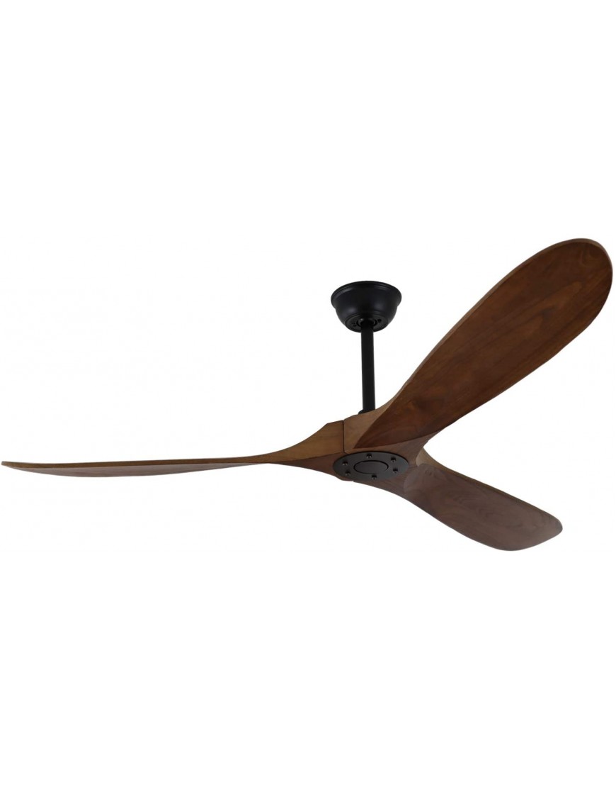 Goozegg 60 Inches Outdoor Ceiling Fan with Remote Control 3 Balsa Wood Blades Energy Efficient DC Motor Walnut Black