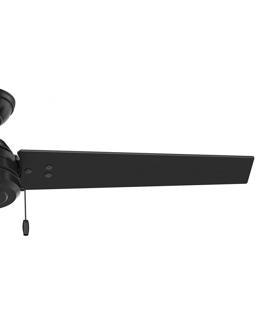 Hunter Cassius Indoor Outdoor Ceiling Fan with Pull Chain Control 52 Matte Black