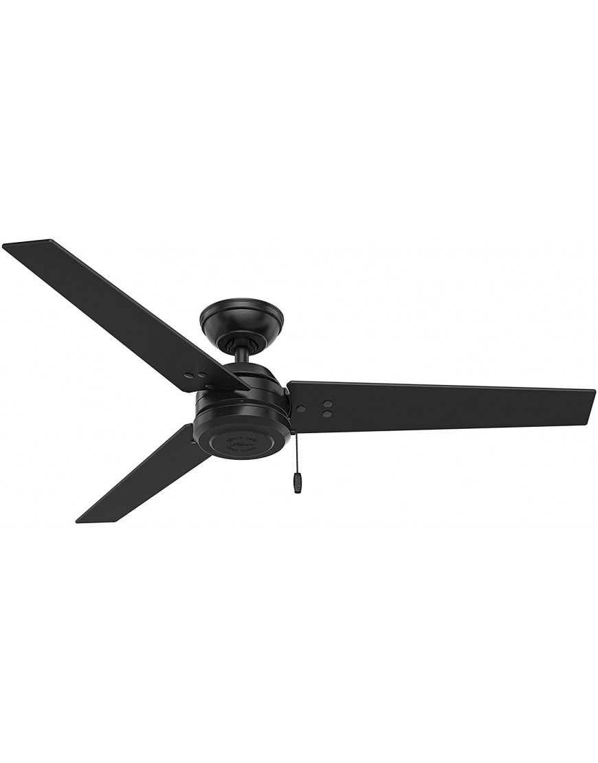 Hunter Cassius Indoor Outdoor Ceiling Fan with Pull Chain Control 52" Matte Black