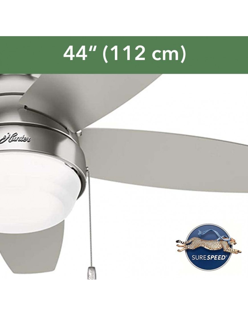 Hunter Fan Company 51223 Lilliana Ceiling Fan 44 Brushed Nickel