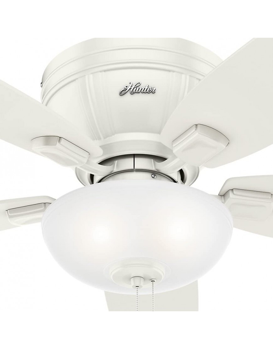 Hunter Fan Company 53378 52 Kenbridge Ceiling Fan with Light Large Fresh White Finish