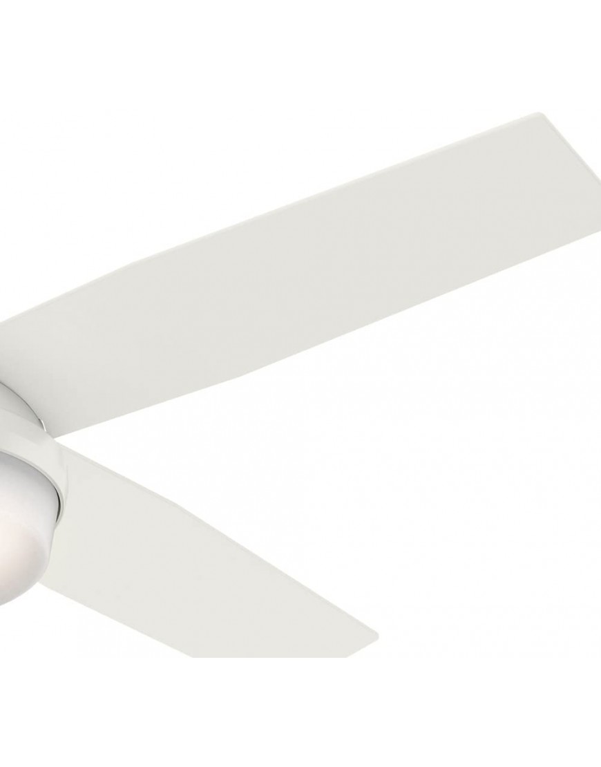 Hunter Fan Company 59242 Hunter 52 Dempsey Indoor Low Profile Ceiling Fan with Light Fresh White Finish