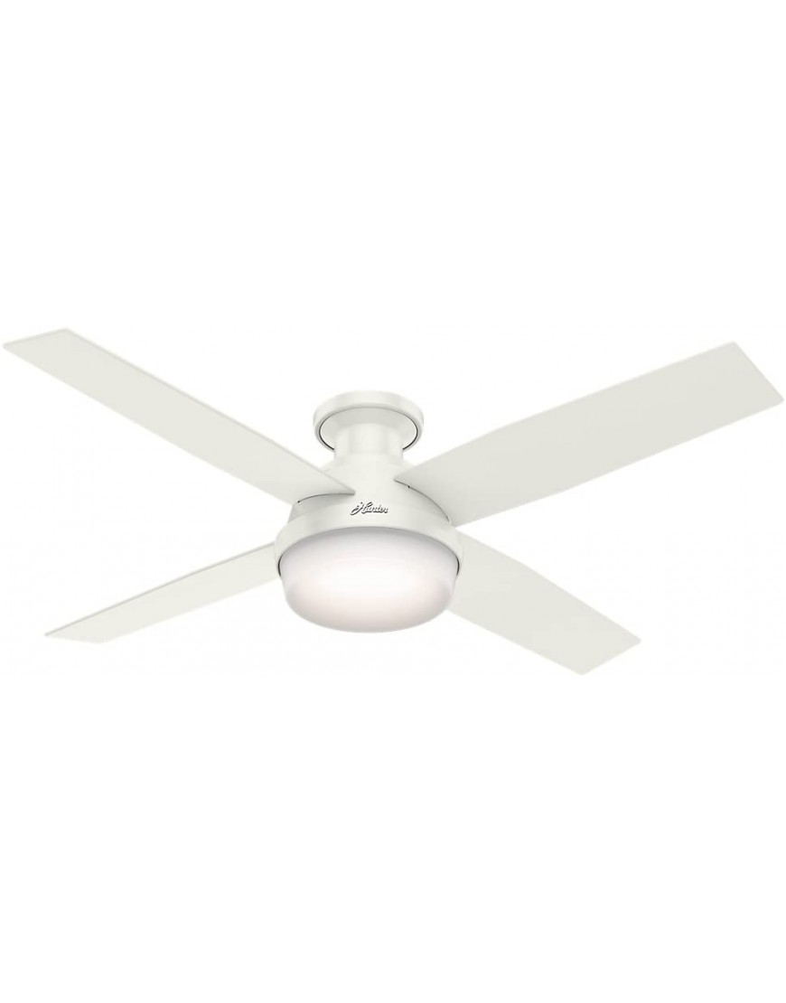 Hunter Fan Company 59242 Hunter 52" Dempsey Indoor Low Profile Ceiling Fan with Light Fresh White Finish