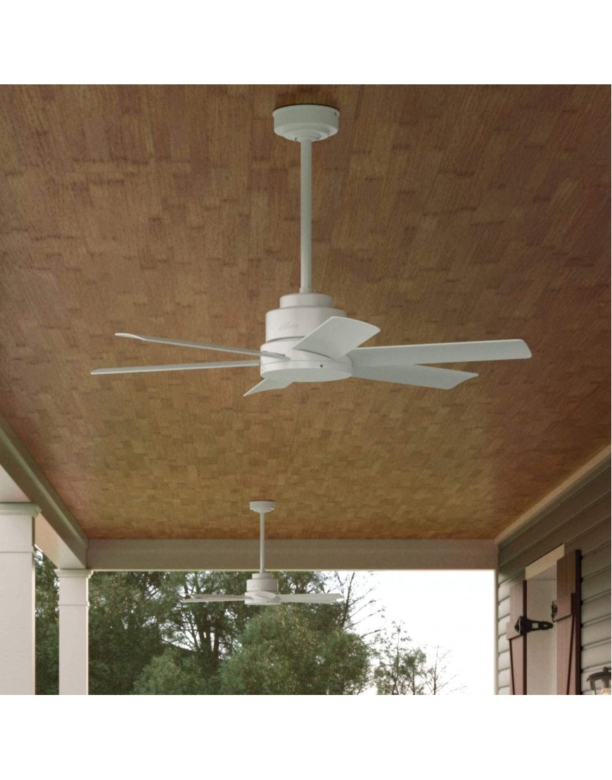 Hunter Fan Company 59614 Hunter Kennicott Indoor Outdoor Ceiling Fan with Wall Control 44 Fresh White Finish