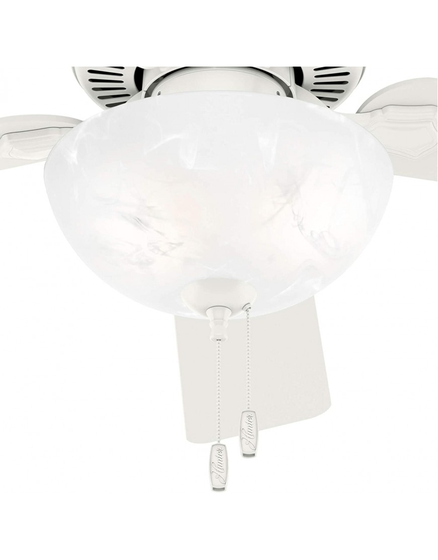 Hunter Swanson Indoor Ceiling Fan with LED Lights and Pull Chain Control 52 Fresh White