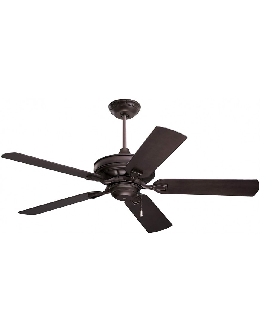 kathy ireland HOME Veranda Traditional Ceiling Fan 52 Inch | Indoor Outdoor with Weather-Resistant Blades | Semi Flush Mount with 4.5-Inch Downrod | Light Kit Adaptable Oil Rubbed Bronze