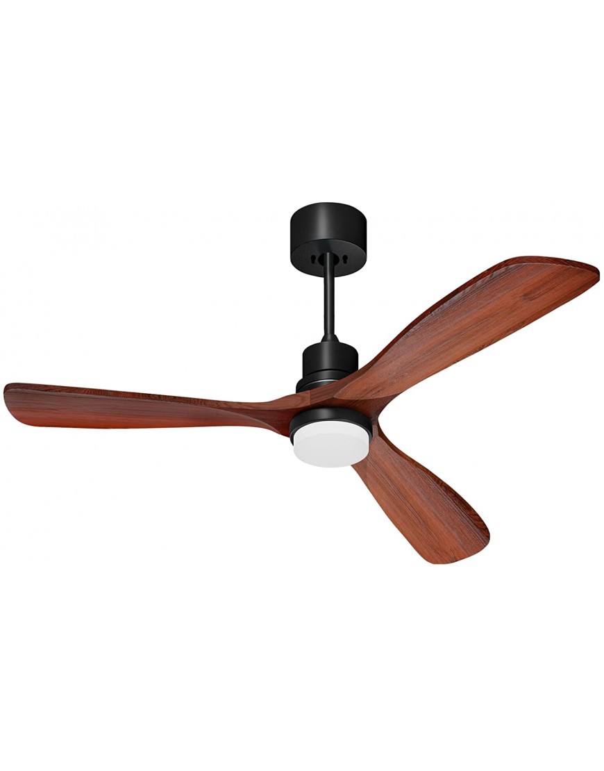 Obabala 52" Ceiling Fans with Lights Remote Control 3 Wood Blades Indoor Farmhouse Ceiling Fan Outdoor Patios Ceiling Fan DC Reversible Motor