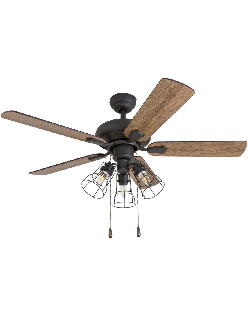 Prominence Home 50588-01 Madison County Industrial Ceiling Fan 42 Barnwood Tumbleweed Aged Bronze