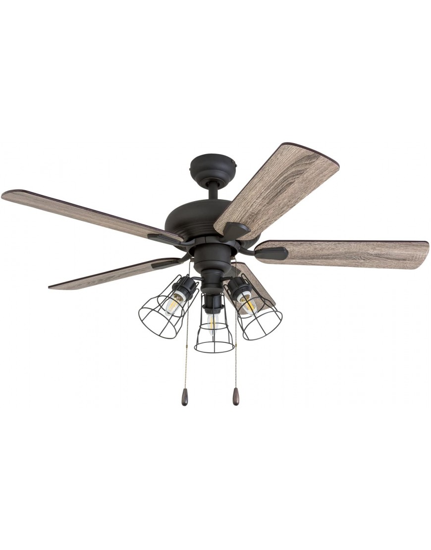 Prominence Home 50588-01 Madison County Industrial Ceiling Fan 42" Barnwood Tumbleweed Aged Bronze