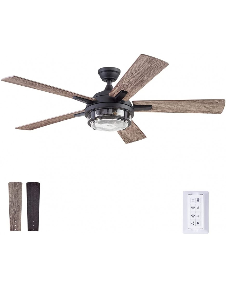 Prominence Home 51484-01 Freyr Ceiling Fan 52 Textured Black