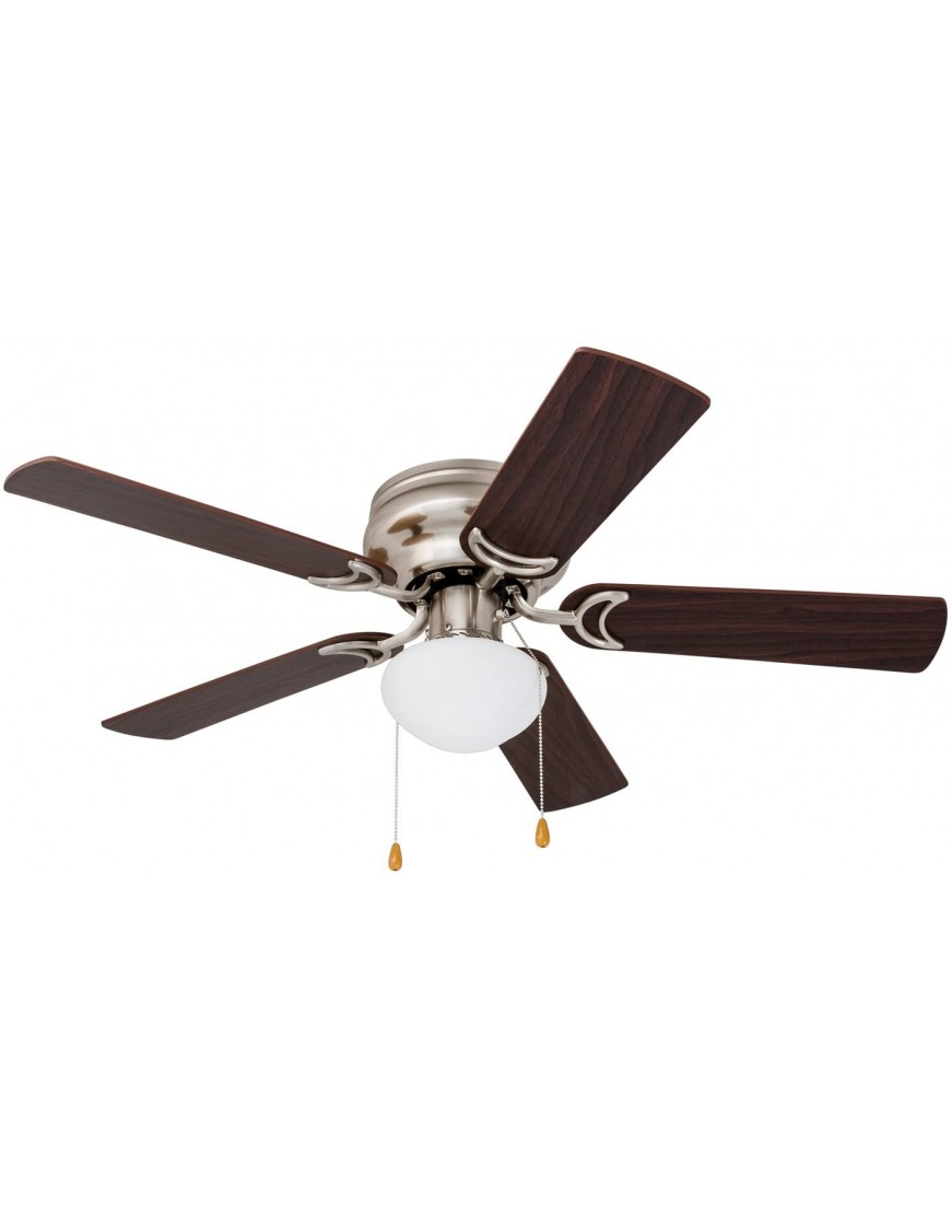 Prominence Home 80029-01 Alvina Led Globe Light Hugger Low Profile Ceiling Fan 42 inches Satin Nickel
