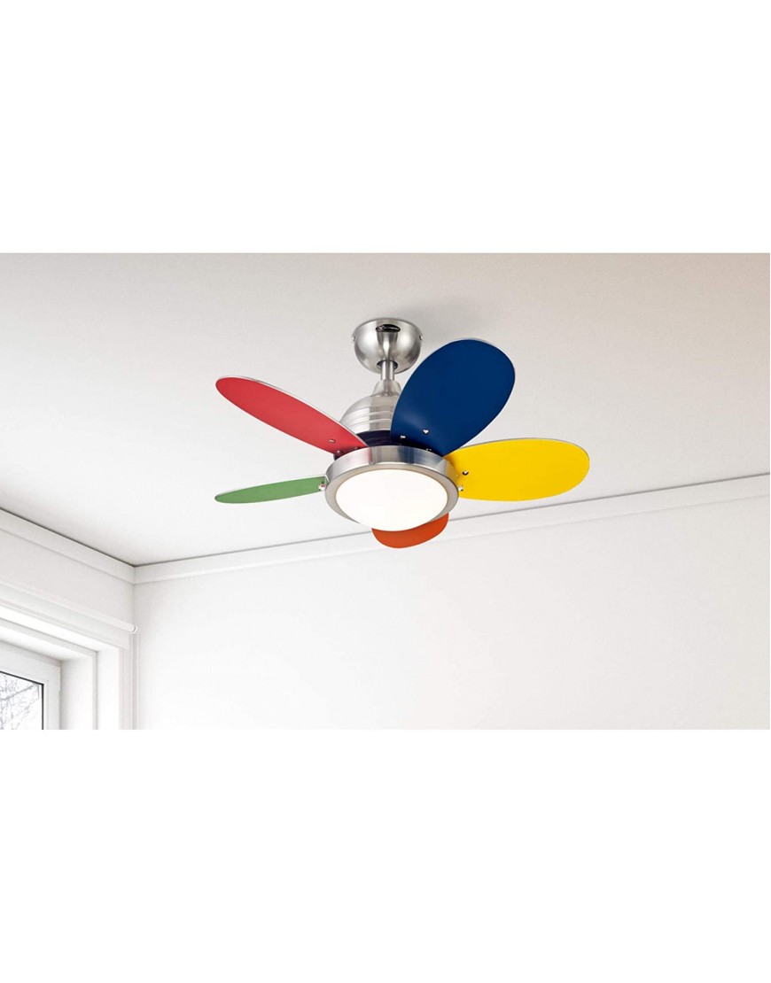 Westinghouse Lighting 7223600 Roundabout Indoor Ceiling Fan with Light 30 Inch Brushed Nickel